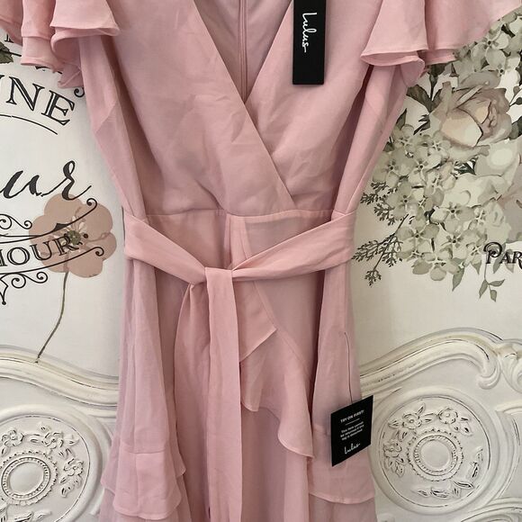 Lulus Women Sweet Like You Dress Women's S Blush Mini Ruffled NWT - Picture 7 of 12